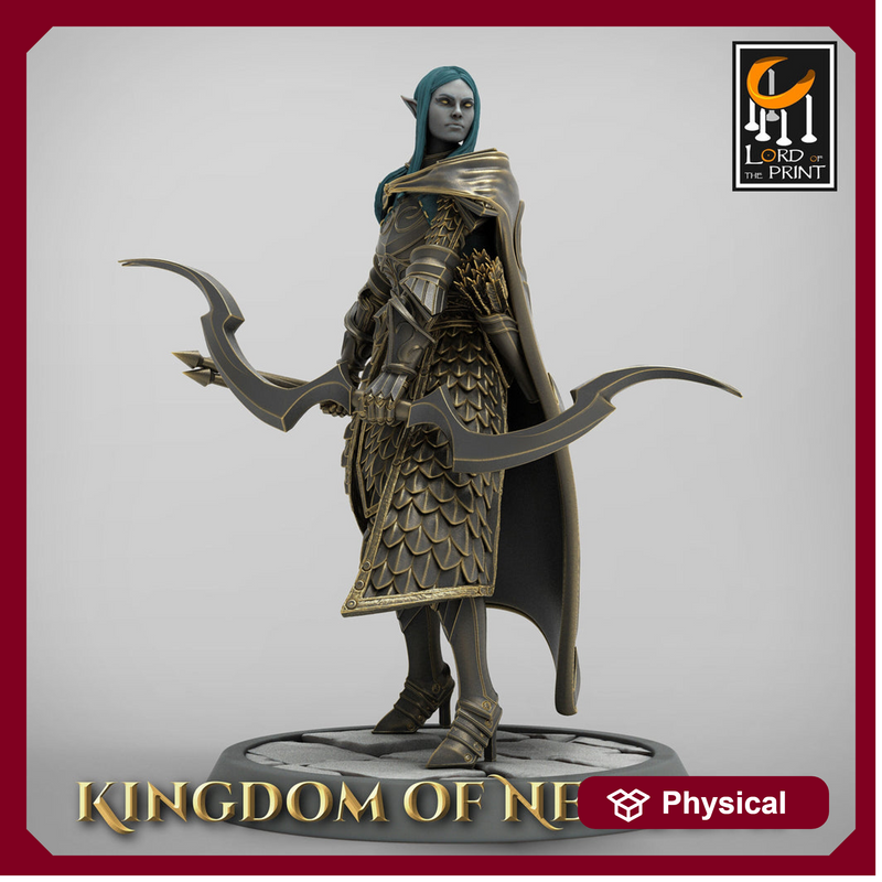 High Elf Archer Sharpshooter Fighter , Moon Elf,  Eladrin Unpainted Miniature | 28mm, 32mm,75mm Scales | Dungeons and Dragons | Pathfinder | - Only-Games