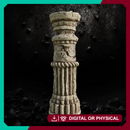 Stone Pillar Ruins 3 - Broken Column STL for DnD & Wargaming