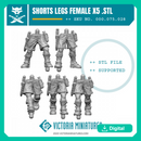 Shorts Legs Female x5