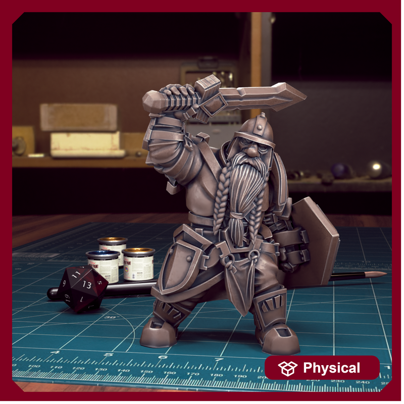 Dwarf Guard 05 - TytanTroll Miniatures - DnD - Fantasy - 32mm