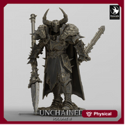 Oathbreaker Paladin, Fighter Battlemaster Sword and Polearm, DnD 5e Unpainted Mini| 28mm, 32mm,54mm,75mm,100mm Scales | Dungeons & Dragons - Only-Games