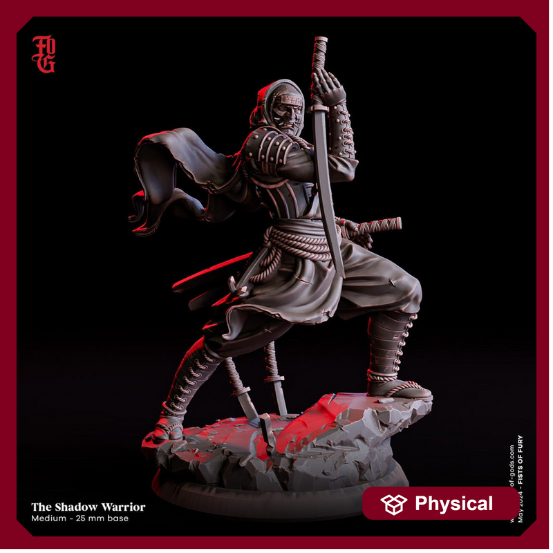 Human Rogue, Thief, Assassin, Kensai PC / NPC | 28mm, 32mm, 54mm, 75mm, 100mm Scale Resin Miniature | Dungeons and Dragons | Flesh of Gods - Only-Games