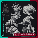 Elemental Creatures - 6 Model pack - PRESUPPORTED - 32mm Scale