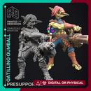 Gattaling Gumball - Goblin Artificer -  PRESUPPORTED - Illustrated and Stats - 32mm scale