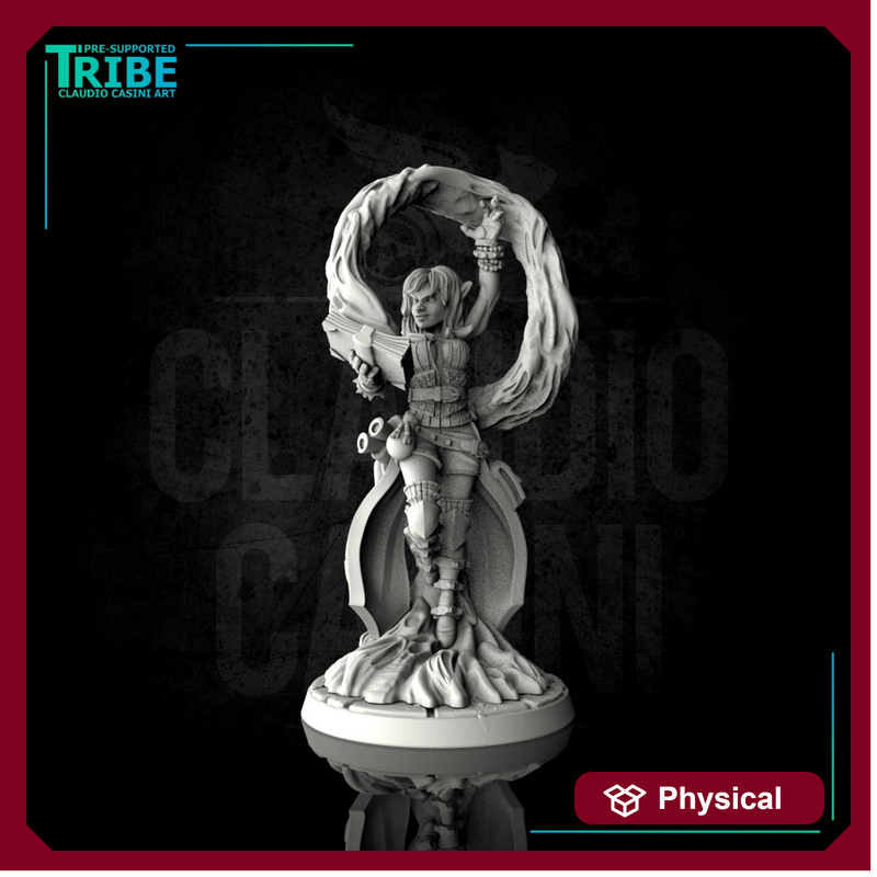 (0076) Female elf human tiefling sorceress with souls evocation
