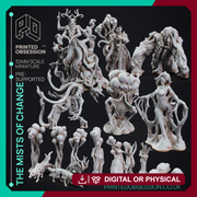 The Mists of Change pack- 21 Horror models - PRESUPPORTED - 32mm scale - Only-Games