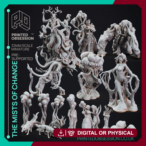 The Mists of Change pack- 21 Horror models - PRESUPPORTED - 32mm scale - Only-Games