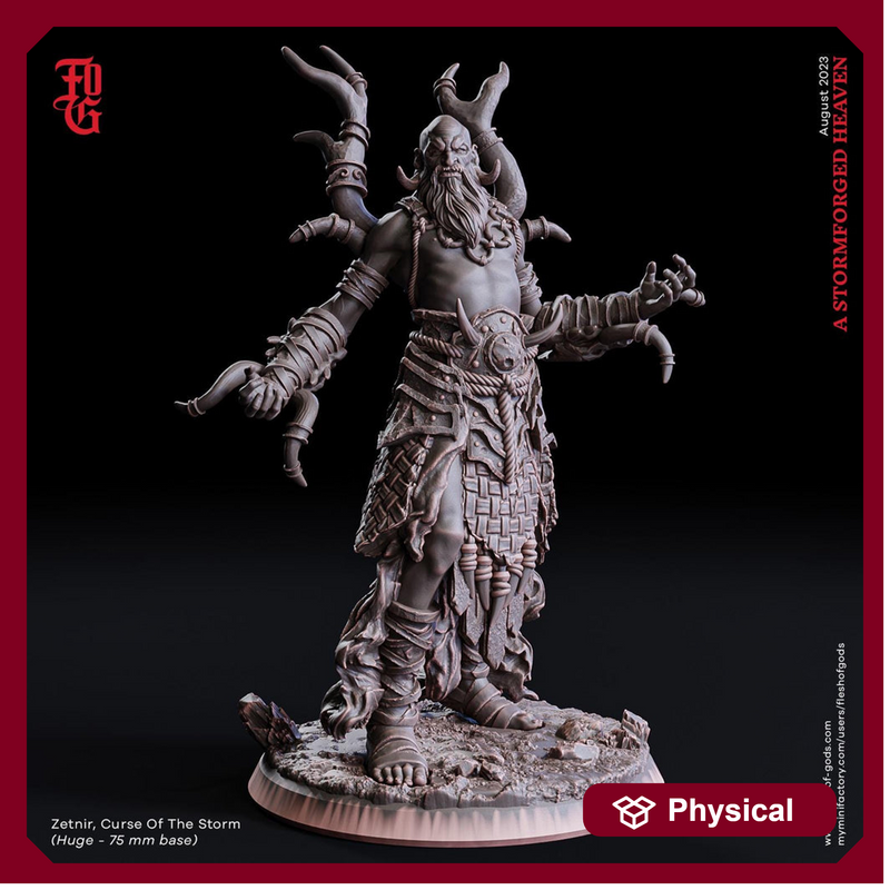 Storm Giant | Unpainted Resin Miniature 115mm Tall -75mm Base (D&D Huge size) | Storm King's Thunder | Dungeons and Dragons 5e | - Only-Games