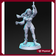 Female Cleric Seila JRPG | 28mm Scale | 32mm Scale Miniature | 75mm Scale Unpainted resin Figurine D&D Tabletop Fantasy Miniature Gaming - Only-Games