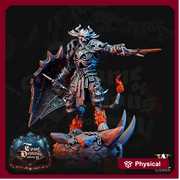Undead Death Fighter, Demon Hell Knight|28mm,32mm,54mm,75mm,100mm Scale |Dungeons and Dragons 5e Miniatures | Pathfinder | Archvillain games - Only-Games