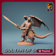 Dragonborn Fighter Ranger Barbarian | 28mm,32mm,54mm,75mm,100mm Scale Resin Mini | Dungeons and Dragons D&D 5e Pathfinder |Lord of the Print - Only-Games
