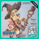 Ruby The Gem Witch - Sexy Witch PinUp (NSFW) - STL only