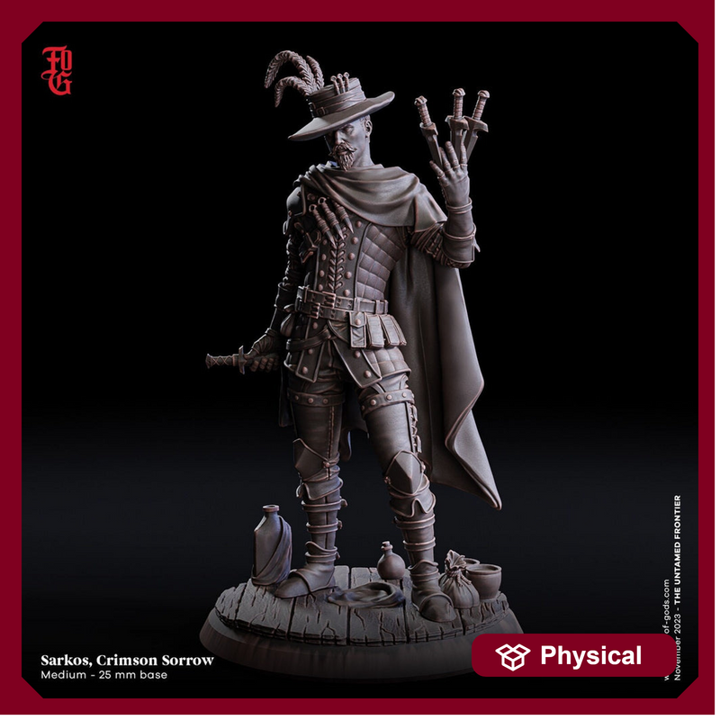 Human Rogue Thief Assassin | 28mm, 32mm, 54mm, 75mm, 100mm Scale Resin Miniature | Dungeons and Dragons | Flesh of Gods - Only-Games
