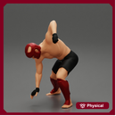 mma fighter  player in a fighting pose