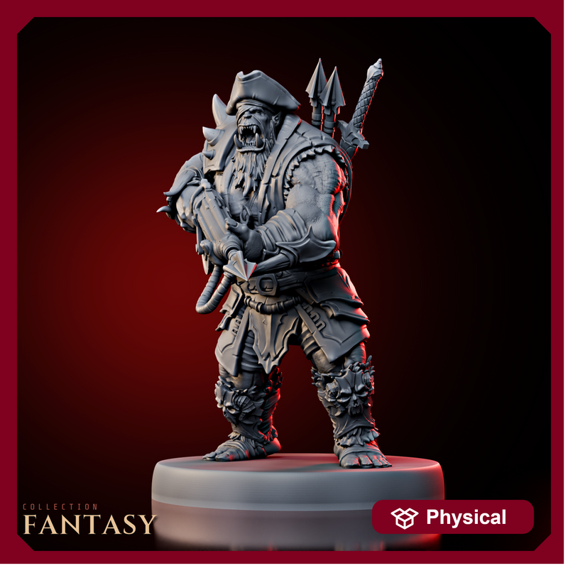 Orc Pirate Captain w/ Harpoon - Only-Games