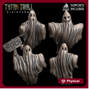 Bedsheet Ghosts Bundle -  TytanTroll Miniatures - DnD - Fantasy