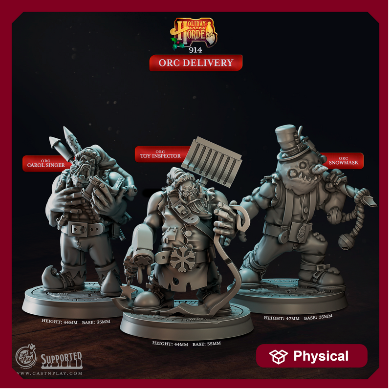 Orc Delivery - Holiday Horde - CastNPlay - Terrain Wargaming D&D DnD 28mm 32mm 40mm 54mm