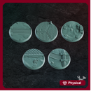 War Field Theme 40mm Bases Set x5