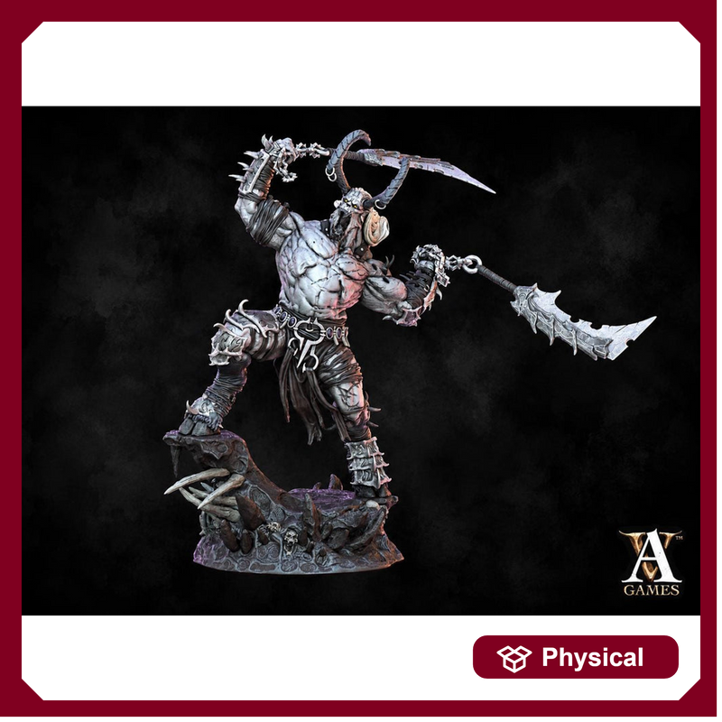 Goat Demon Lord Miniature | Horned Fiend Boss | UNPAINTED Resin - Only-Games