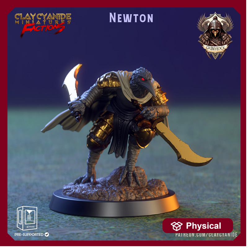 Kenku, Raven Folk Aarakocra  Rogue, Assassin, Ranger | 28mm, 32mm,54mm,75mm Scale Resin Miniature | Dungeons and Dragons | Clay Cyanide - Only-Games