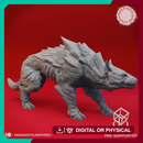 Stalking Hellhound - Tabletop Miniature (Pre-Supported)