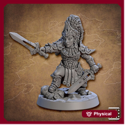 Female Gnome Fighter Rogue Two Swords | 28mm, 32mm, 54mm,75mm,100mm Scale Resin Miniature Dungeons and Dragons D&D Pathfinder |Artisan Guild - Only-Games