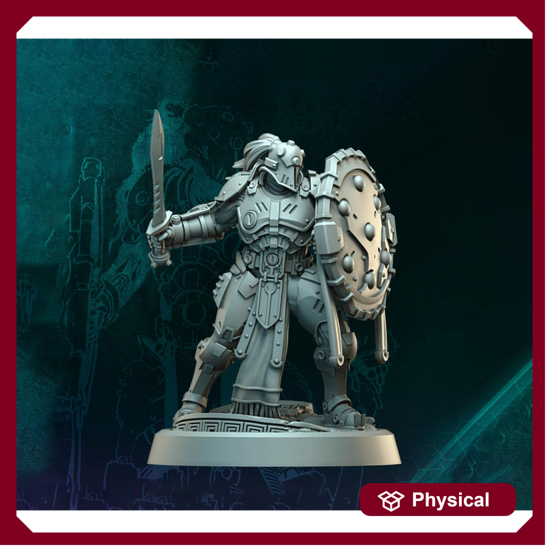Sci-Fi Miniature Space Knight, Hellas Black Hoplites | 5 Sizes /Scales | Resin Mini - Only-Games