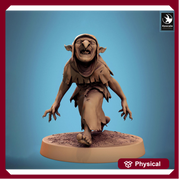Goblin Shaman Sorcerer | D&D 5e UNPAINTED | 28mm, 32mm,54mm,75mm, 100mm scale| Pathfinder | Figure for Painting| Rescale Miniatures - Only-Games
