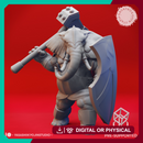 Loxodon Barbarian - Tabletop Miniature (Pre-Supported)