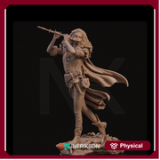 Female Human Bard PC / NPC Unpainted Miniature | 28mm, 32mm,54mm,75mm, 100mm Scales | Dungeons and Dragons Pathfinder | NERIKSON - Only-Games