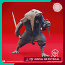 Wererat - Machete - Tabletop Miniatures (Pre-Supported)