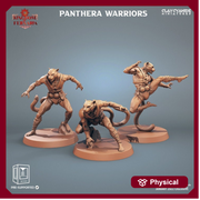 Tabaxi Monks (3 different models) | 28mm, 32mm,54mm,75mm, 100mm Scales | Resin Miniature | Dungeons and Dragons | Pathfinder | - Only-Games