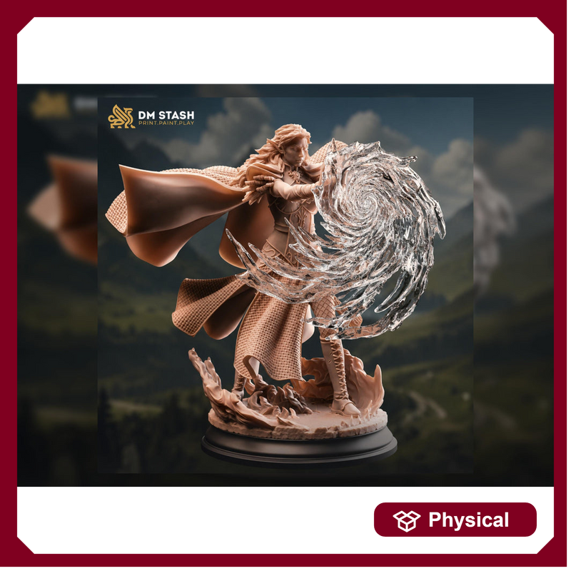 Female Sorcerer Miniature | Wizard Mage PC NPC | UNPAINTED Resin - Only-Games