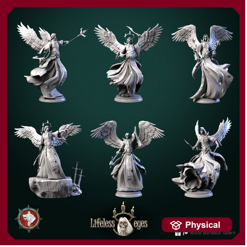 Winged undeads casters set 6 miniatures 32mm