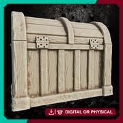 Wood Chest 4 - Tabletop Terrain Prop STL, DnD & Wargaming Scenery - Only-Games