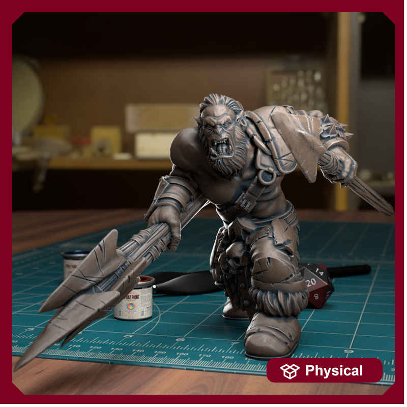 Orc Spearman 02 - TytanTroll Miniatures - DnD - Fantasy