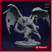 Dragonborn Winged Paladin with Sword | 28mm,32mm,54mm,75mm Scale |Resin Miniature | Dungeons and Dragons D&D 5e  | Pathfinder |Flesh of Gods - Only-Games