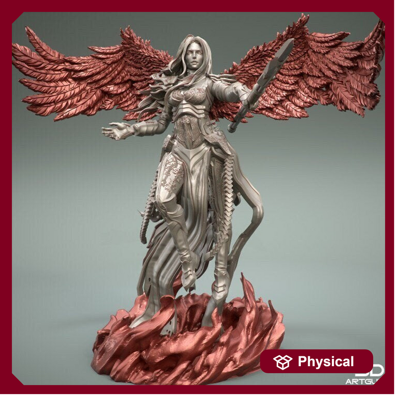 Female Valkyrie Angel Celestial Paladin of Vengeance PC or NPC | 28mm, 32mm Scales also 50mm and 100mm | Dungeons and Dragons | Pathfinder | - Only-Games