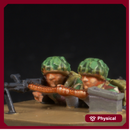 10 & 15mm British Infantry in Helmets with L7A2 GPMGs (12 models)