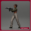 Armed black girl going to shoot a gun in bra