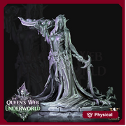 Dark Elf Female Cleric - Drow Priestess of Loth|28mm, 32mm, 54mm,75mm,100mm Scales|DnD Miniature | Dungeons and Dragons | Baenere | Sexy Elf - Only-Games