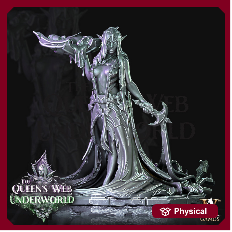 Dark Elf Female Cleric - Drow Priestess of Loth|28mm, 32mm, 54mm,75mm,100mm Scales|DnD Miniature | Dungeons and Dragons | Baenere | Sexy Elf - Only-Games