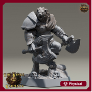 Leonin LionFolk Fighter Paladin | 28mm, 32mm, 54mm, 75mm Scales,100mm Tall | Dungeons and Dragons D&D 5e | Pathfinder| Daybreak Miniatures - Only-Games