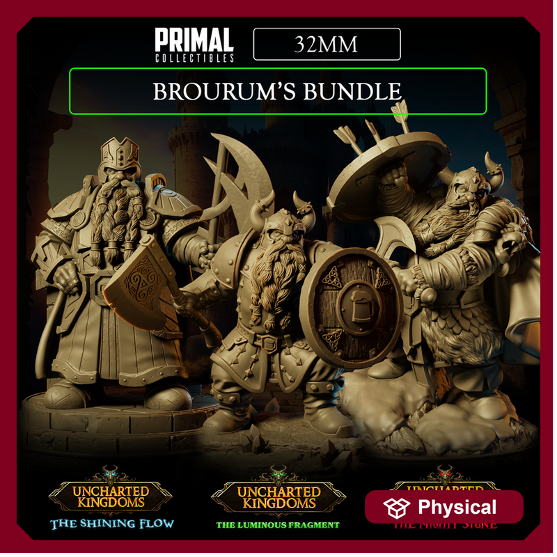 3 miniatures - 32mm - Brourum's Bundle - Uncharted Kingdom - Only-Games