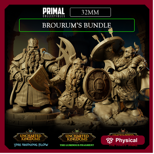 3 miniatures - 32mm - Brourum's Bundle - Uncharted Kingdom - Only-Games