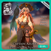 Pirate Captain Azurra - STL only - Only-Games