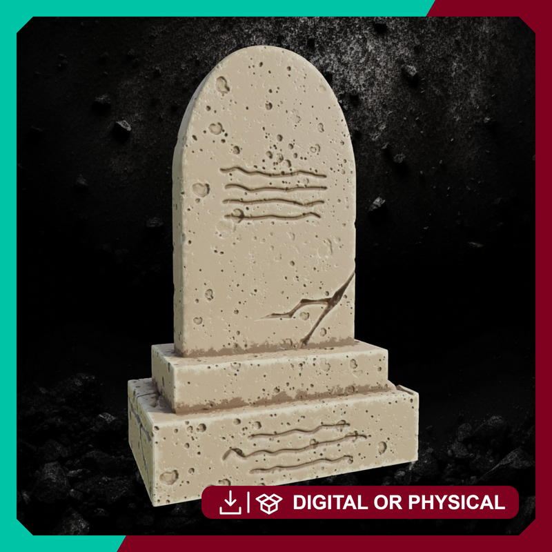 Tombstone - Graveyard Terrain STL for DnD & Wargaming