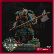 Wererat in Heavy Armor  | Resin Miniature | Dungeons and Dragons | 28mm | 32mm | Pathfinder ratfolk | DnD 5e | D&D 5e| Ratmen - Only-Games