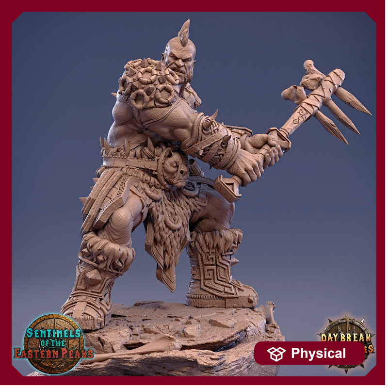 Barbarian Goliath Human  Two-Handed Weapon | 28mm, 32mm,54mm, 75mm Scale Resin Miniature | Dungeons and Dragons | Daybreak  Miniatures - Only-Games