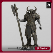 Oathbreaker Paladin, Fighter Battlemaster w/ Axe PC / NPC, DnD 5e Unpainted Mini| 28mm, 32mm,54mm,75mm,100mm Scales | Dungeons & Dragons - Only-Games